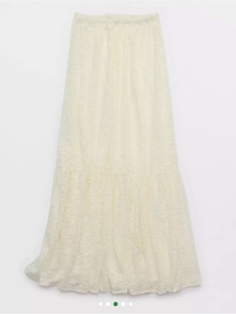 Aerie Tiered Lace Maxi Skirt - Lightweight Tiered Design